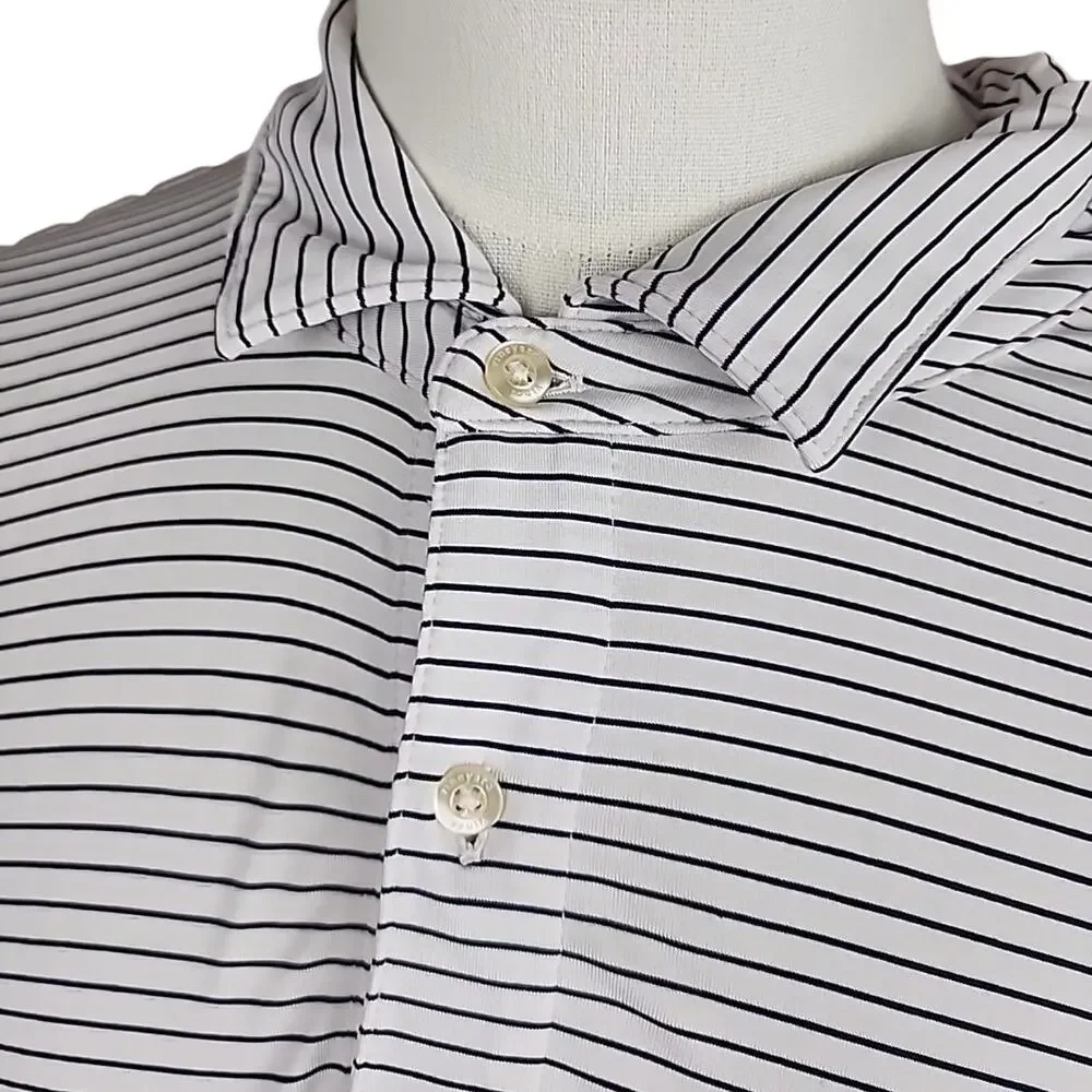 Vineyard Vineyard Performance Polo Blue White Stripe Size 2XL - Picture 1 of 5